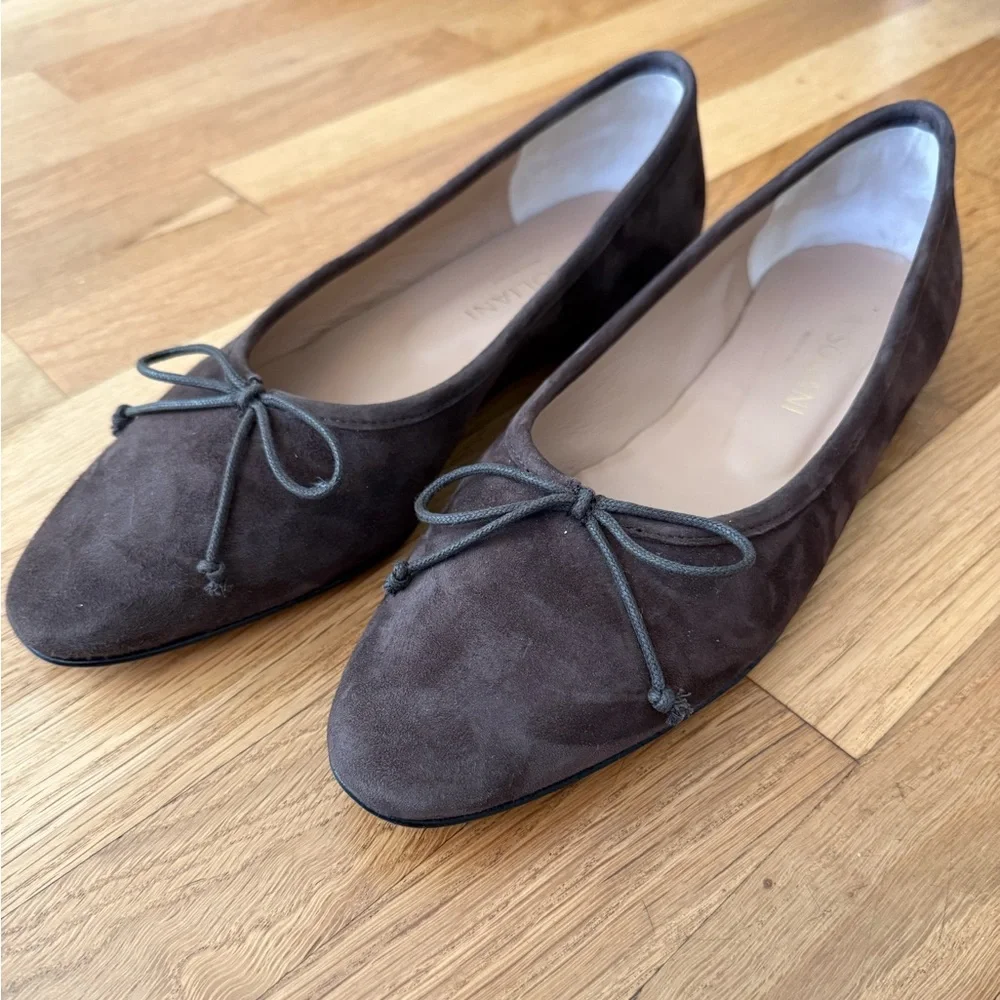 Suede chocolate brown a. Soliani como flats size 7.5 - Picture 4 of 7